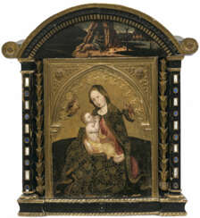 Italien Anfang 15. Jh. und später. Maria mit dem Kind und zwei Engeln