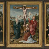 Flämisch (?) um 1520. Triptychon mit der Kreuzigung Christi - photo 1
