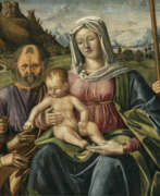 Vincenzo dalle Destre. Vincenzo dalle Destre (V. da Treviso) war tätig in Treviso und Venedig. Die Heilige Familie mit dem Christuskind, das der Hl. Katharina den Verlobungsring an den Finger steckt.