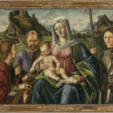Vincenzo dalle Destre (V. da Treviso) war tätig in Treviso und Venedig. Die Heilige Familie mit dem Christuskind, das der Hl. Katharina den Verlobungsring an den Finger steckt. - фото 2