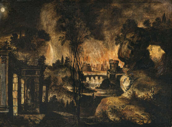 Deutsch (Johann König, 1586 Nürnberg - um 1642 Nürnberg, ?) 17. Jh. Der Untergang von Sodom und Gomorra - Foto 1