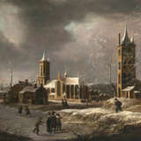 Abraham van Beerstraten (Beerstraaten). Winterliche Dorflandschaft mit Kirche - фото 1