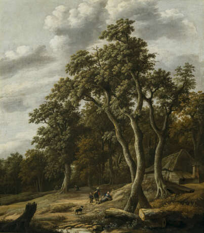 Cornelis Gerritsz. Decker, zugeschrieben und Adriaen van Ostade, 1610 Haarlem - 1684 o. 1685 ebenda, zugeschrieben. Eichenwald - Foto 1