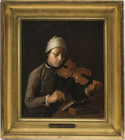 Johann Kölla, zugeschrieben. Geigenspieler - Pfeifenraucher - photo 2