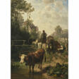 Johann Friedrich Voltz. Hirtin mit Kühen und Schafen - Auktionsarchiv