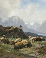 Christian Mali. Hirtenjunge mit Schafen