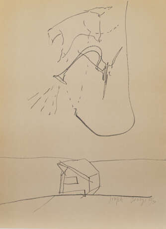 Joseph Beuys. Geschnatter unterhalb der Hütte, Sternbild des Bären und Junger Elch über dem Haus des alten Müllers. 1981 - фото 2