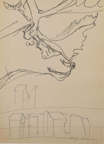 Joseph Beuys. Geschnatter unterhalb der Hütte, Sternbild des Bären und Junger Elch über dem Haus des alten Müllers. 1981 - Foto 3