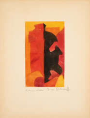 Serge Poliakoff. Komposition in Orange, Rot und Schwarz