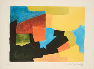 Serge Poliakoff. Komposition in Schwarz, Gelb, Blau und Rot