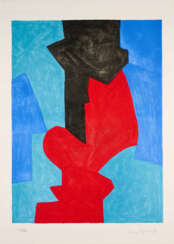 Serge Poliakoff. Komposition in Blau, Rot und Schwarz