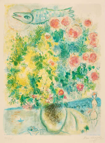 Marc Chagall. Roses et Mimosas (Aus: Nice et la Côte d'Azur) - Foto 1