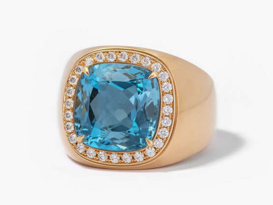 Aquamarin-Brillant-Ring - photo 1