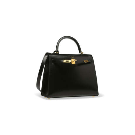 A SET OF TWO: A BLACK CALF BOX LEATHER SELLIER KELLY 25 WITH GOLD HARDWARE & A ROD&#201;O CHARM PM - фото 3