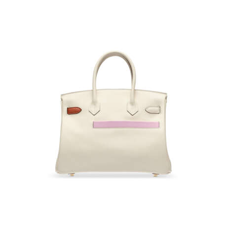 A LIMITED EDITION NATA, CHAI, CUIVRE, LIME & MAUVE SYLVESTRE SWIFT LEATHER COLORMATIC BIRKIN 30 WITH GOLD HARDWARE - photo 3