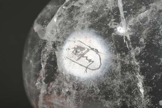 4 Diverse Edelstein Kummen aus Bergkristall, Achat, Aventurin und Jaspis, unleserlich sign., 20.Jh., Ø 8,5-10,5cm - фото 3