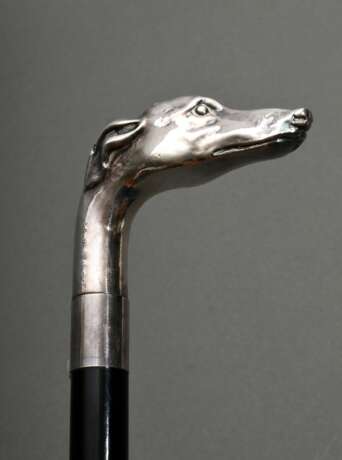 Gehstock mit Silber 925 Griff "Windhund", Gr. 10 (H. 93cm) - Foto 1