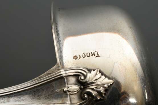 Suppenkelle mit Rosenmotiven am Griff, MZ: Koch & Bergfeld, Silber 800, Laffe vergoldet, 258g, 36,5cm - photo 4