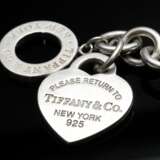Tiffany Silber 925 Gliederarmband „RETURN TO TIFFANY“ mit Herzanhänger und Karabinerverschluss, 32,6g, L. 18,5cm, Staubbeutel - photo 2