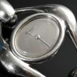 Chopard Silber 925 Damen Armbanduhr in Brutalismus Façon, Handaufzug, um 1970, 86,45g, L. 17,5cm, gangbar, Glas stark zerkratzt (keine Garantie auf Werk und Funktionalität) - фото 4