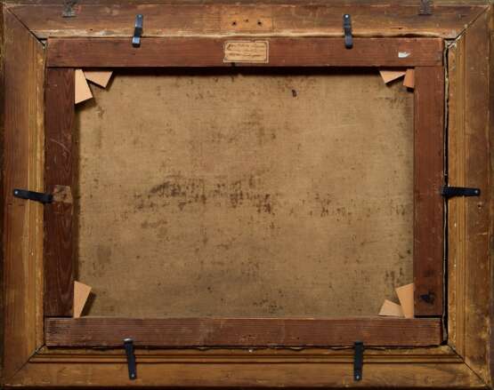 Tiepolo, Giovanni Battista (1696-1770) Nachfolge/Umkreis „Tod der Verginia“, Öl/Leinwand doubliert, Italien 18.Jh., verso auf Klebeetikett bez./dat. (1720), vegetabiler Prunkrahmen (kleine Defekte), 47,5x61cm (m.R. 61,5x77cm), Craquelé, Maloberfläche lei - photo 3