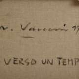 Vaccari, Wainer (*1949) „Verso un Tempio“ 1990, Öl/Leinwand, verso auf Leinwand und Keilrahmen sign./dat., 200x125cm (m.R. 201x126cm), kleine Defekte der Maloberfläche, Provenienz: Slg. Karin Szekessy u. Paul Wunderlich/Hbg. - photo 8