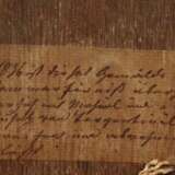 Wouwerman, Philips (1619-1668) „Wolfsjagd“, Öl/Holz, u.l. monogr., verso Restaurationsvermerk von 1836 und Klebeetikett "Galerie Commeter/Hbg.", 24,3x17,8cm (m.R. 36x29,3cm), rest., min. Altersspuren - photo 4