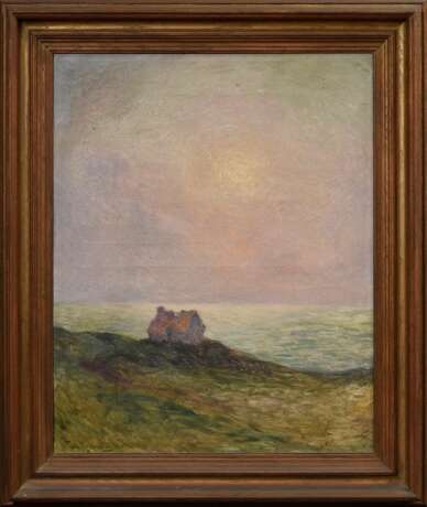 Loyen du Puigaudeau, Ferdinand (1864-1930) "Sonnenuntergang am Meer", Öl/Leinwand, u.l. sign., 73,6x58,4cm (m.R. 90,5x76cm), leicht verschmutzt/fleckig, rest. - фото 2
