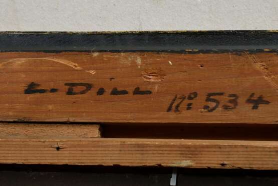 Dill, Ludwig (1848-1940) "Fischer vor der Küste", Öl/Platte, u.r. sign., verso auf Rahmen sign./num. (534), Original Künstler Rahmung, 34,5x50cm (m.R. 52,5x68cm) - photo 6