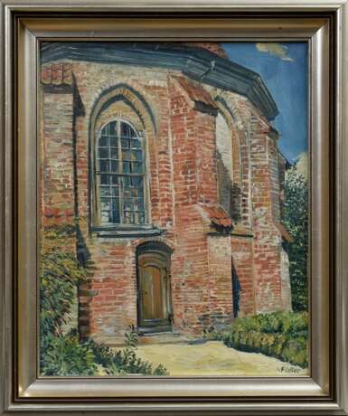 Förster, Hans (1885-1966) "St. Johannis in Neuengamme", Öl/Malkarton, u.r. sign., 46,2x37,4cm (m.R. 57x47,5cm) - Foto 2