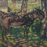 Fredderich, Rudolf (1886-1976) “Zwei Esel im Halbschatten“, Öl/Leinwand, 49x58cm (m.R. 54x63,5cm), kleine Defekte der Maloberfläche, min. rest. - photo 1