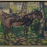 Fredderich, Rudolf (1886-1976) “Zwei Esel im Halbschatten“, Öl/Leinwand, 49x58cm (m.R. 54x63,5cm), kleine Defekte der Maloberfläche, min. rest. - Foto 2