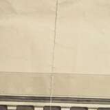 Unbekannter Künstler um 1800 "Portal eines Schmelz-Gebäudes", Tinte laviert, u. betit., im Passepartout montiert, 45,2x54cm (m.PP. 54,5x70cm), div. Defekte - photo 3