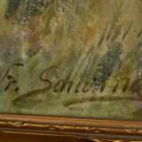 Schwinge, Friedrich Wilhelm (1852-1913) "Heidelandschaft" 1893, Gouache, u.r. sign./dat., 41x58,5cm (m.R. 49x67cm) - фото 3