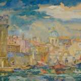Unger, Hans (1872-1936) "Italienischer Hafen", Aquarell, u.l. sign., 31,4x47,2cm (m.R. 46x61cm) - Foto 1