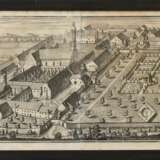 2 Landshut-Ansichten: Steidlin, Johann Matthias (1717-1754) „Das Churfürstl: Schloß Traußniz Nechst Landshuett“ (Schloß Trausnitz) und Wening, Michael (1645-1718) "Unser Lieben Frauten Kloster Selingthal nechst Landtshuet" (Kloster Seligenthal), Kupferst - фото 5