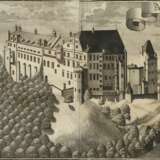 2 Landshut-Ansichten: Steidlin, Johann Matthias (1717-1754) „Das Churfürstl: Schloß Traußniz Nechst Landshuett“ (Schloß Trausnitz) und Wening, Michael (1645-1718) "Unser Lieben Frauten Kloster Selingthal nechst Landtshuet" (Kloster Seligenthal), Kupferst - фото 6