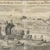 2 Wening, Michael (1645-1718) „Kloster Wessenbrunn“ (Kloster Wessobrunn) und "Das Churfürstliche Schloß Starenberg am Würmsee" (Schloß Starnberg am Würmsee/Starnberger See), Kupferstiche, 1x späterer Nachdruck, 28,5x73/32,5x80cm (m.R. 31,5x76/35,5x83,5cm - фото 6