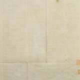 Gillray, James (1756-1815) "Improvement in Weights and Measures" 1798, handcolorierte Radierung, wohl spätere Auflage aus dem 19.Jh., BM 24,4x18,5cm, div. kleine Defekte - photo 2