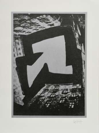 Hödicke, Karl Horst (*1938) "o.T." 2014, Lithographie, u.r. monogr., Griffelkunst, aus der Serie: "Der Himmel über Schöneberg", BM 53x38cm - photo 2