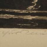 Illies, Arthur (1870-1952) "Ausfahrender Dampfer" 1922, Radierung, u.r. sign., PM 16,2x20,8cm (m.R. 25,8x30,7cm), vergilbt, min. fleckig - photo 3