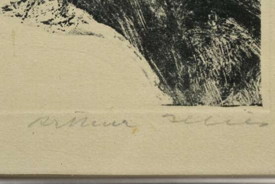 Illies, Arthur (1870-1952) "Prophet" 1912, Radierung, u.r. sign., u.l. Prägestempel, PM 24,5x32,3cm (m.R. 31x41cm), verso Montagereste, leicht fleckig - Foto 3
