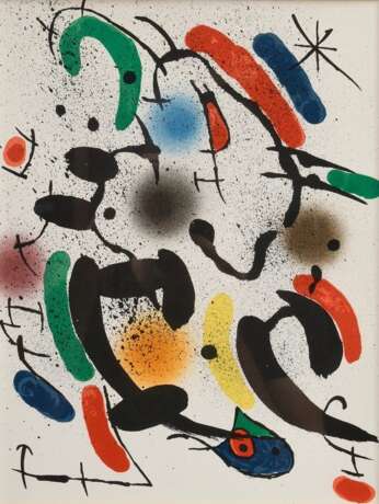 Miró, Joan (1893-1983) „o.T." (Nachthimmel) 1972, Farblithographie, Aufl. 5000, 31,5x23,7cm (m.R. 51,5x43,2cm) - Foto 1