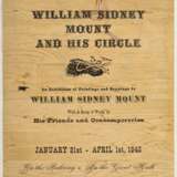 Ausstellungsplakat "William Sidney Mount and His Circle, 31. Januar - 1. April 1945", im Passepartout montiert, 54,8x39,3cm (m.PP. 65x50cm), div. Defekte, rest. - Foto 1