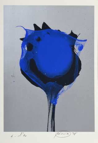 4 Piene, Otto (1928-2014) "o.T." (Blue Poppys) 1978, Farbserigraphien, in Portfolio mit Begleittext, e.a. (außerhalb der Auflage von 200), je u. sign./dat./bez., Edition "Galerie Klaus Lüpke/ Ffm.", BM 41,5x28,3cm, z.T. min. berieben, 1 Blatt mit Kratzer - фото 6