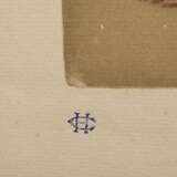 Ranft, Richard (1862-1931) "le retour du Bal (Au Fond Notre Dame)" 1900, Farbradierung, u.r. sign., u.r. i.d. Platte sign./dat., u.l. Slg.-Stempel, im Passepartout montiert, PM 29,8x37,8cm, BM 44x57cm (m.PP. 50x57,5cm), fleckig, Lichtrand - photo 3