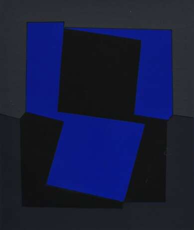Vasarely, Victor (1906-1997) "o.T.", Farbserigraphie/Karton, u.r. sign., 23x19,8cm, BM 37,5x25,2cm, leicht berieben/Altersspuren - Foto 1