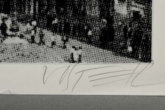 Vostell, Wolf (1932-1998) "San Marco, Venedig" 1971, Serigraphie, 98/100, u. sign./num., PM 46x59,8cm, BM 50,2x64cm, min. knickspurig, kleine Randdefekte, verso Montagereste - фото 2