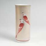 Zylindrische Vase mit Taubendekor - Foto 1