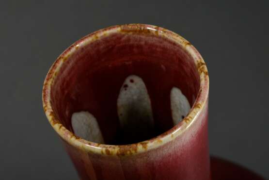 Große chinesische Porzellan Tianqiu Vase mit Sang de Boeuf Flambé Glasur, China, Qing Dynastie, H. 44cm, Glasur mit Kratzern, Stand beschliffen - фото 3